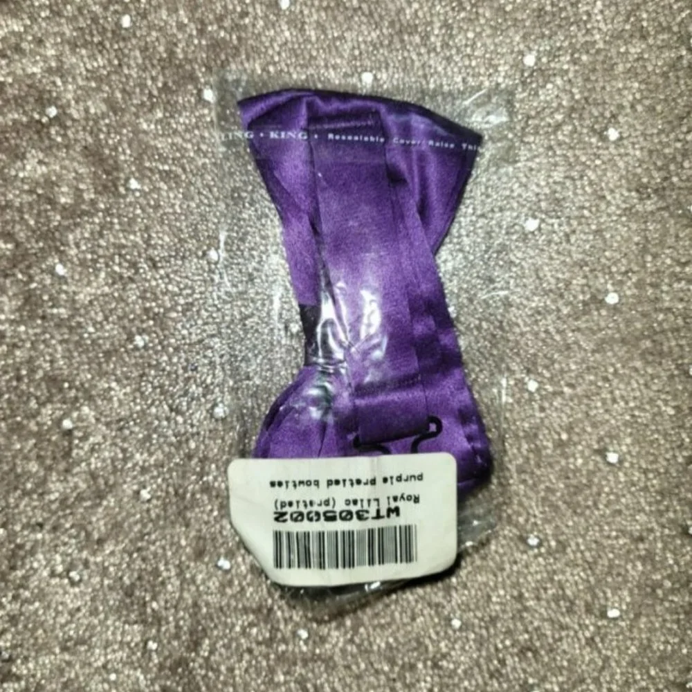 *3 FOR $9* NEW Pretied 100% Silk Royal Lilac Adjustable Bow tie Unlimited Formal